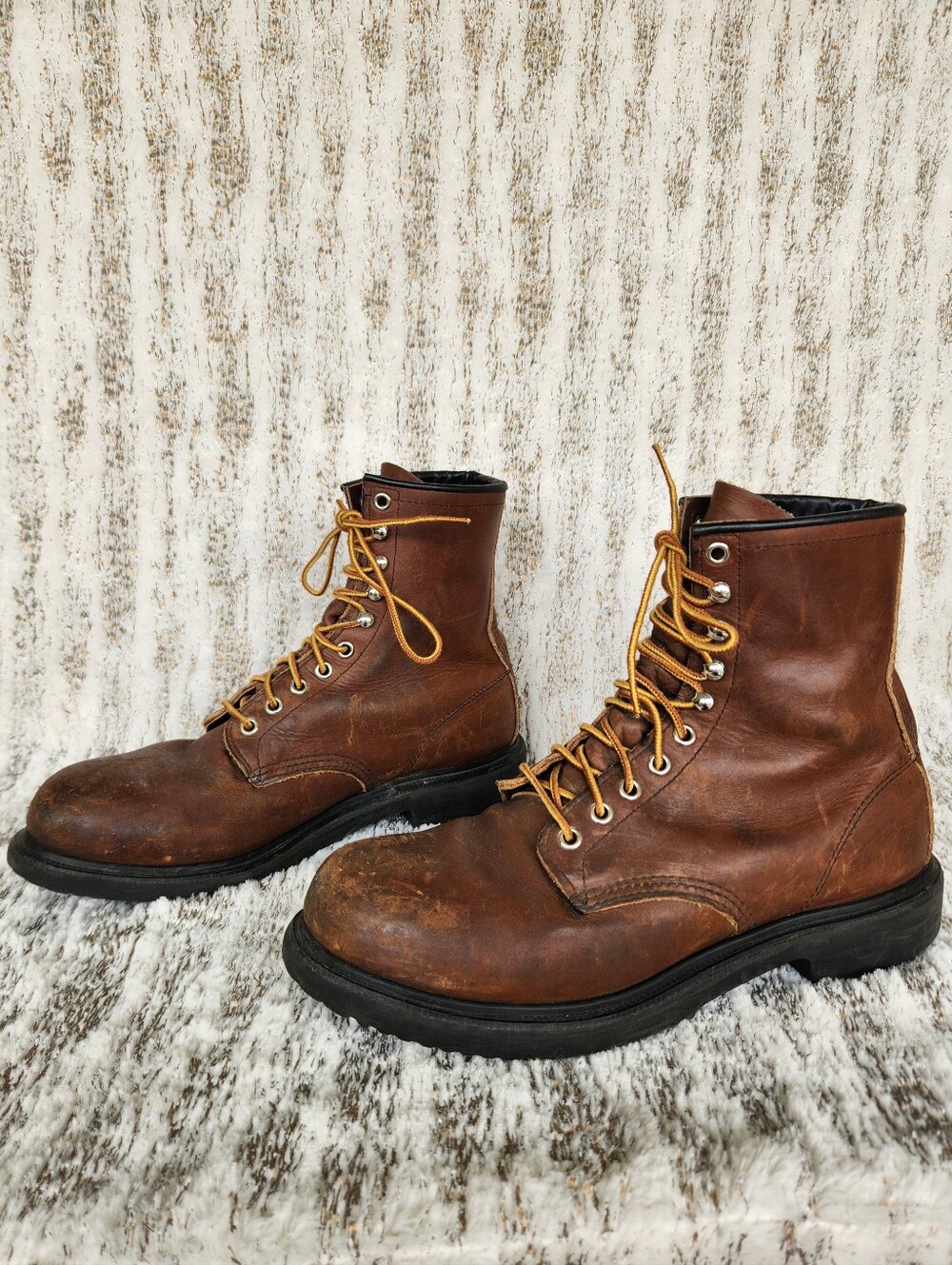 Red Wing Vintage 2233 8" Supersole Steel Toe Work Boot Brown Leather, Men's 9.5D